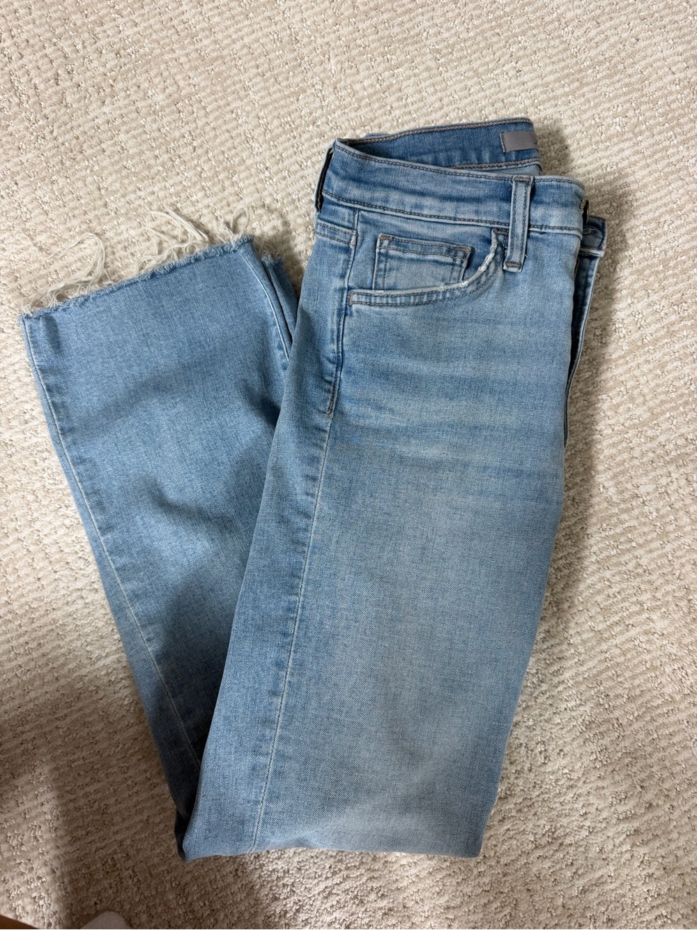 Joe's Jeans Light Blue High-Rise Straight Crop